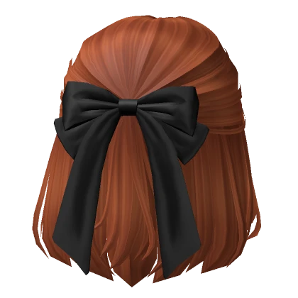 Soft Short Half up Hair w/ Bow (Ginger)