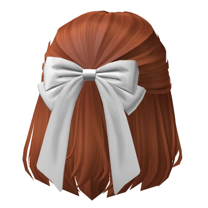 Soft Short Half up Hair w/ Bow (Ginger)