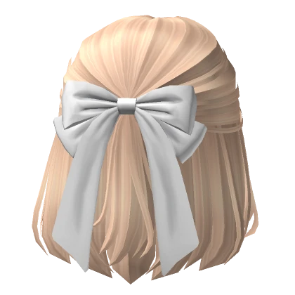 Soft Short Half up Hair w/ Bow (Blonde)