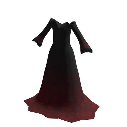 Vampire Queen Rose Dress - Red & Black