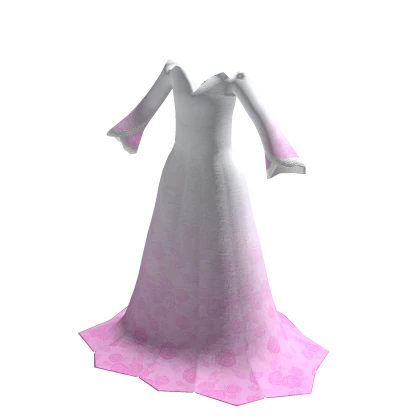 Vampire Queen Rose Dress - White & Pink