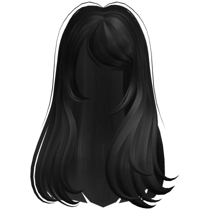 ♡ soft flowy doll hair (black)