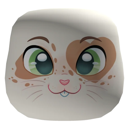 Cream Easter Bunny Head Face