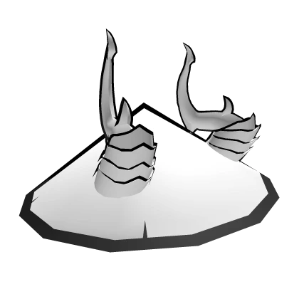 Cartoony White Devil Horn Samurai Ninja Hat