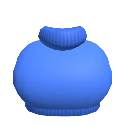 🎱Chibi Doll - Blue turtleneck crop top