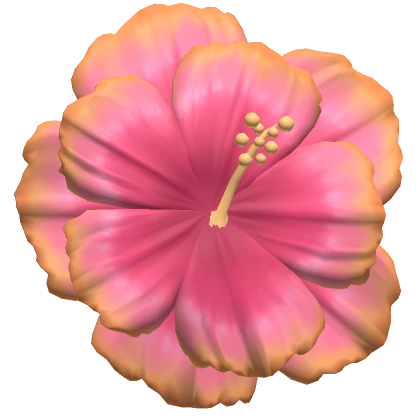 ♡ summer tropical flower pink and orange