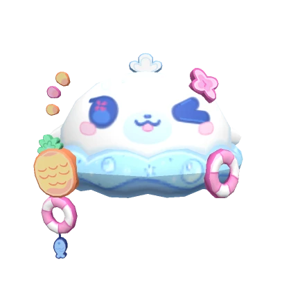 Kawaii Summer Seal Fluff Hat