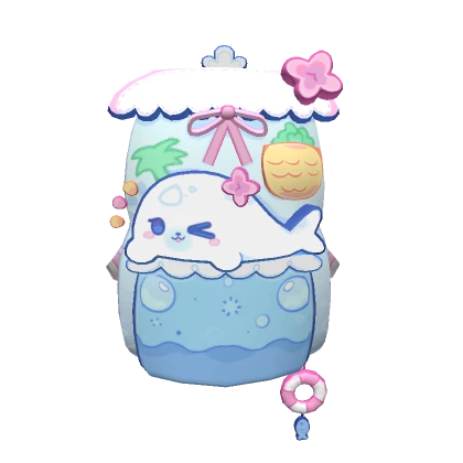 Kawaii Summer Seal Backpack