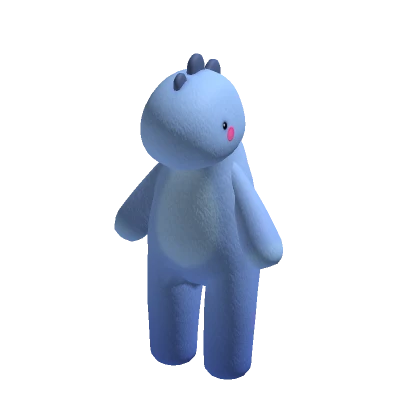 Giant Plush Blue Dinosaur