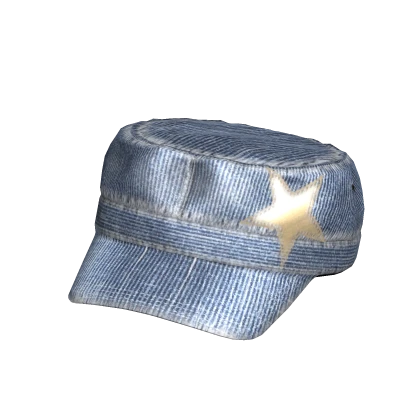 Aesthetic Y2K Star Cadet Cap (Yellow-Jean light)