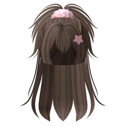 Messy Cute Ponytail with Hair clip in Brown