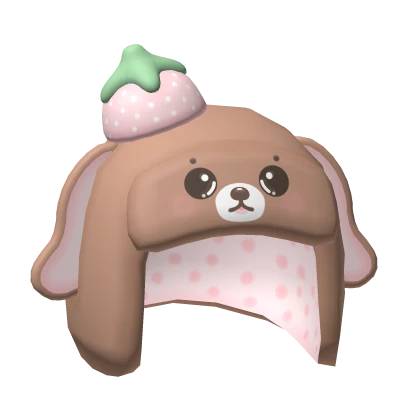 Cute strawberry puppy hood
