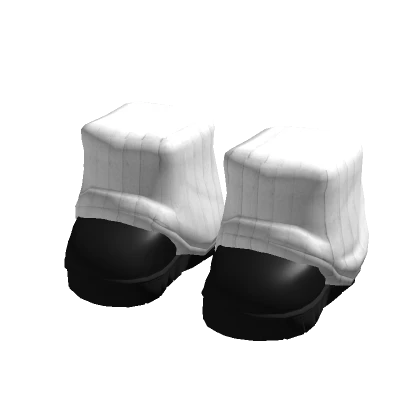 Fluffy Black Boots w/ Socks Emo