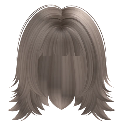 Y2K messy short wolfcut hair in ash blonde