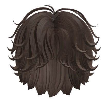 Messy Emo Middle Part Boy Anime Hair in Brown