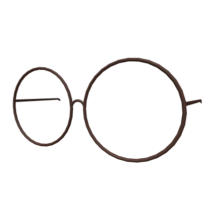 Low round glasses in brown