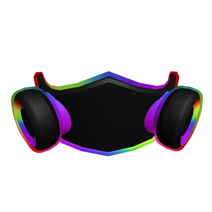 Cartoony Rainbow Neon Tech Gas Mask