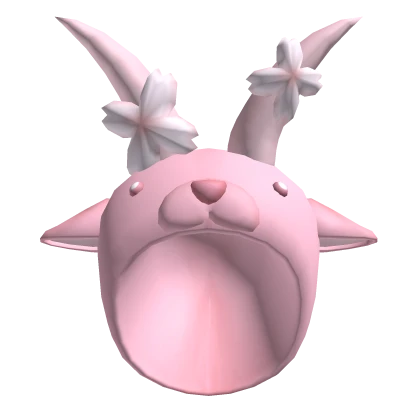 Cherubic Blossom Goat Angel Hat (Pink)