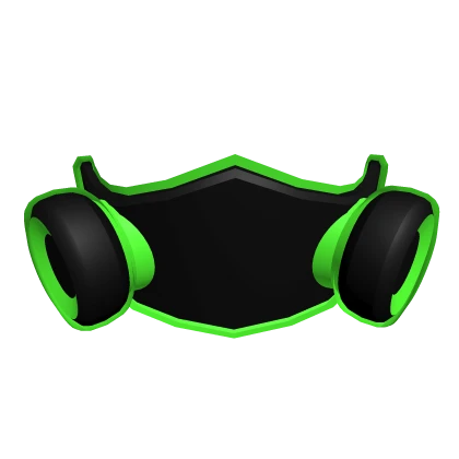 Cartoony Green Neon Tech Gas Mask