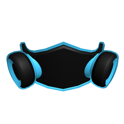 Cartoony Blue Neon Tech Gas Mask