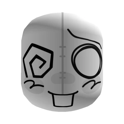 Silly Crazy Plush Chibi Face [institutional White]