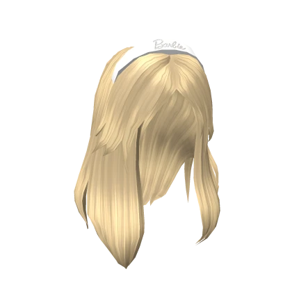 Barbie Blonde Trendy White Headband Hair