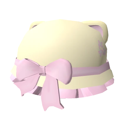 kawaii matching ruffled cat shy hat 