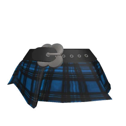 Blue Plaid Mini Skirt