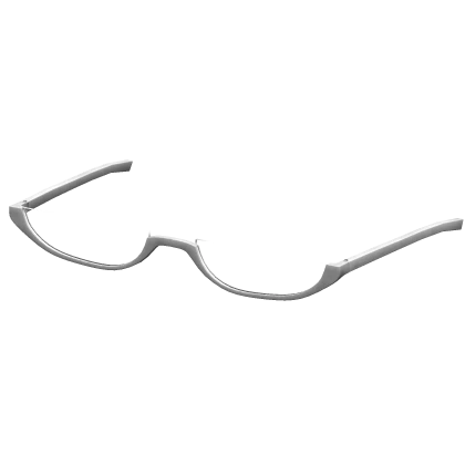 Y2K Transparent Glass Frames in White (Silver)