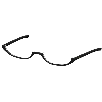 Y2K Transparent Glass Frames in Black (Gold)