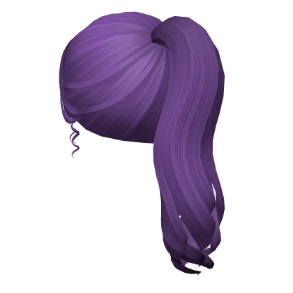 Purple Elegant Curly Ponytail