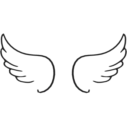 black wings cute