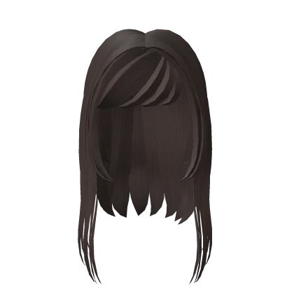 ♡ dark brown long wavy hime hair