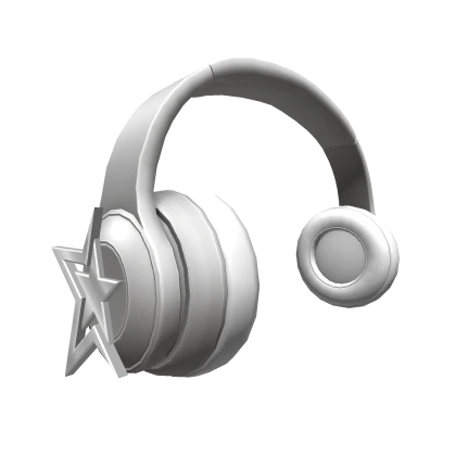 Silver Y2K Star Headphones