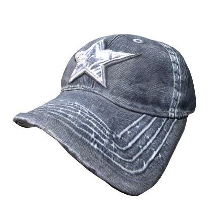 y2k star denim cap