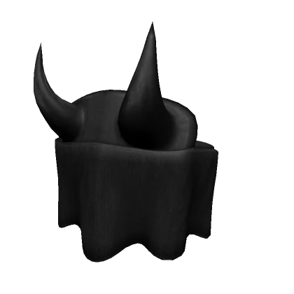 Black Horned Demon Mask