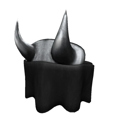 Silver Horned Demon Mask