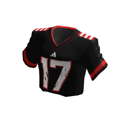 adidas Black and Red American Football Jersey