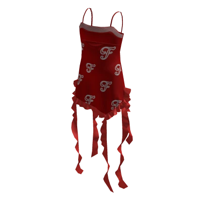 Shiny Preppy Red Dress with Laces