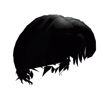 Black Stylized Anime Boy Hair