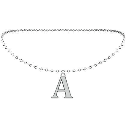 A: Initial Necklace (Silver)