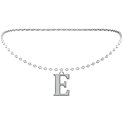 E: Initial Necklace (Silver)