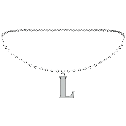 L: Initial Necklace (Silver)