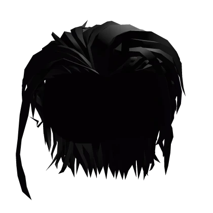 Black Back Slick Anime Hair