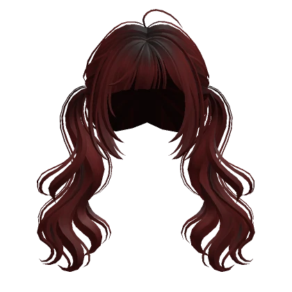 Dark Red Low Pigtails