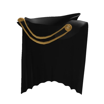 Black Cape Cloak w/ Gold Buttons