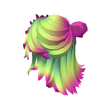 Green/Pink Anime Hair