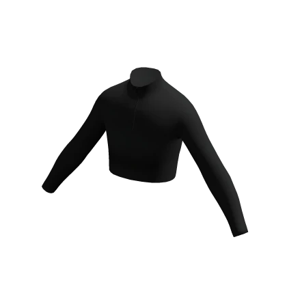 Black turtle neck cropped top