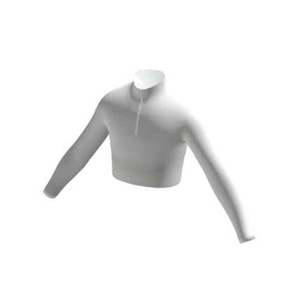 White turtle neck cropped top