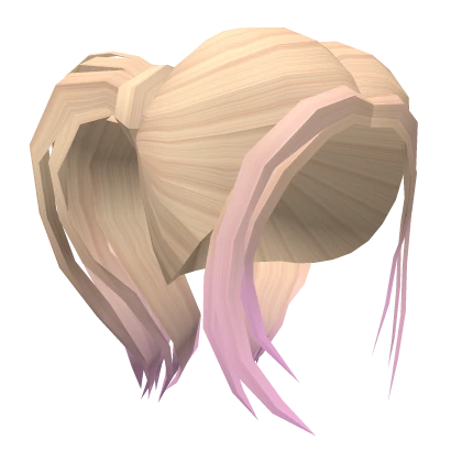 Long Pigtails in Blonde with Pink Ombre
